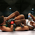Angela Hill (blue glove tape) vs. Livia Renata Souza
